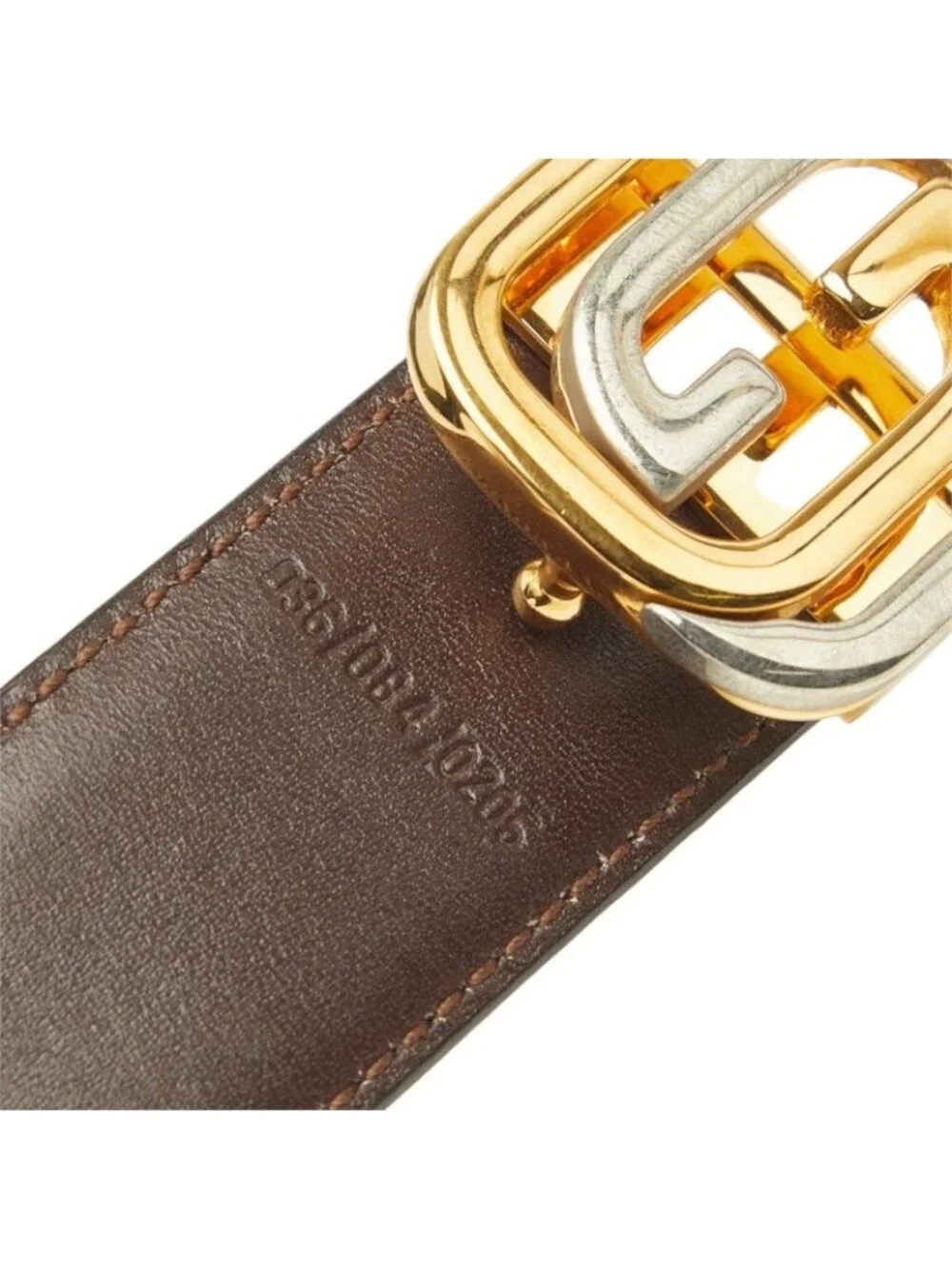 Gucci Interlocking Reversible Belt Brown Leather